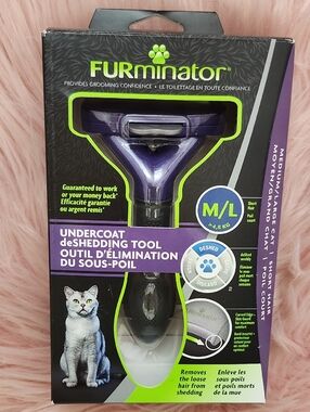 New Listing!! Brand New FURMINATOR UNDERCOAT deShedding TOOL For CATS- M/L